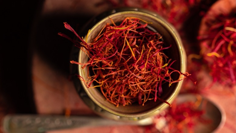 Bowl of saffron stamens