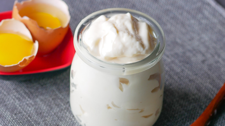 Mayonnaise in jar