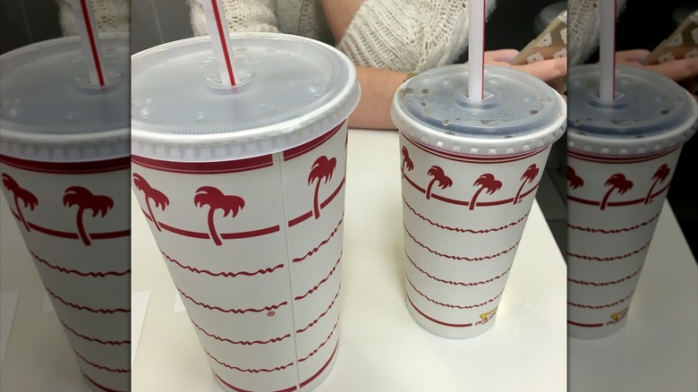 In-N-Out sodas on table