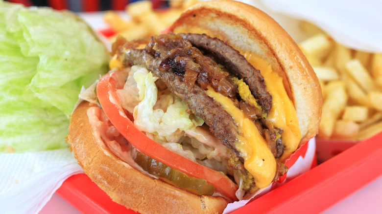 In-N-Out double cheeseburger