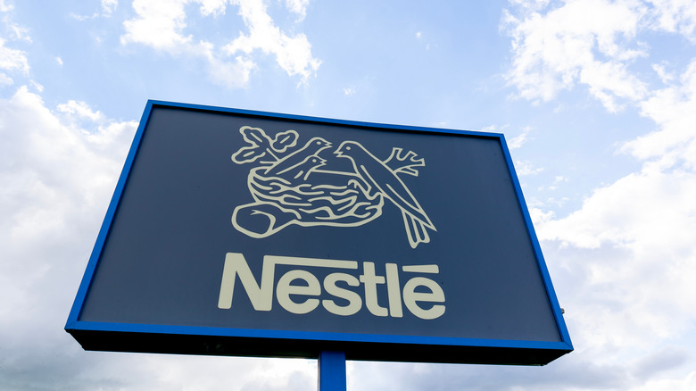 Nestlé sign with logo