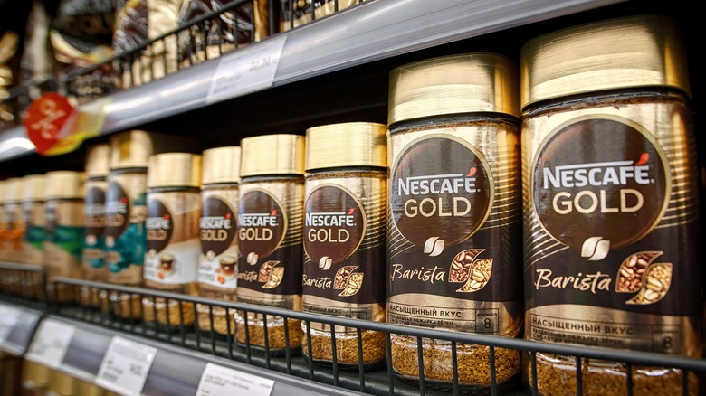 Nescafé products on shelves