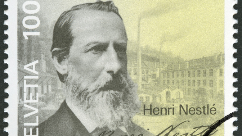 Stamp showing Henri Nestlé