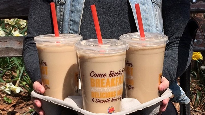 three iced coffees