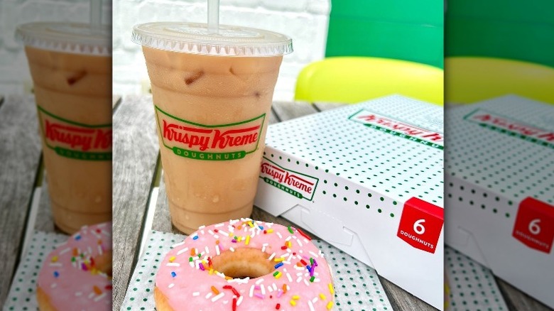 Krispy Kreme coffee, donut