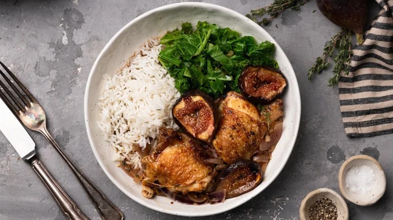 Chicken and fig dish