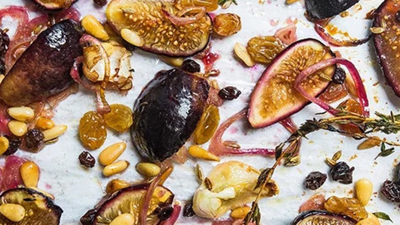 Agrodolce ingredients with figs