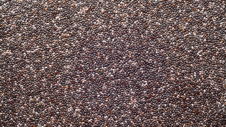 texture background of chia seeds