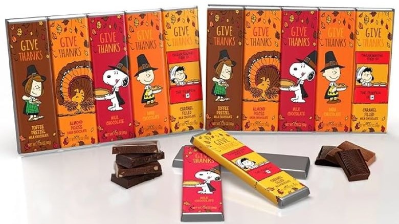 Peanuts-themed chocolate bars