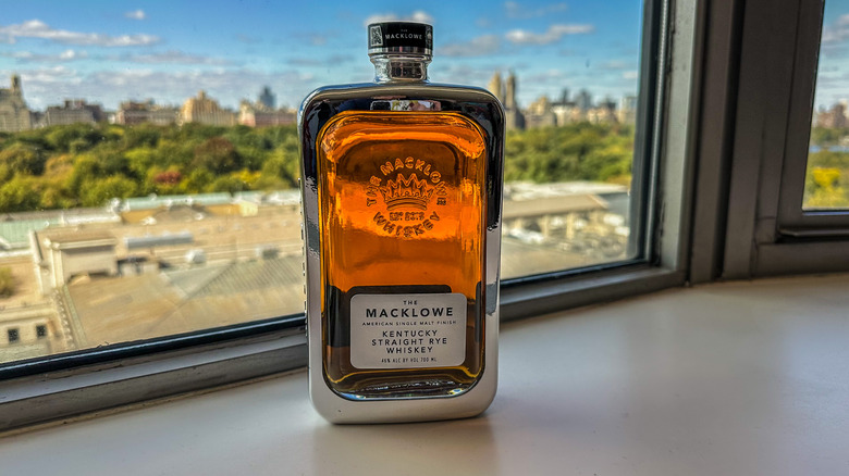 Bottle of The Macklowe Silver Edition rye whiskey