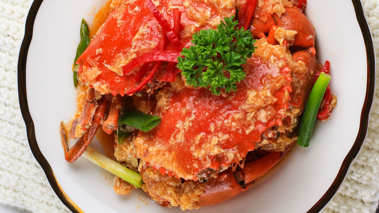 Chili crab with seasonings