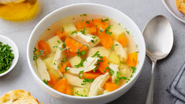 Soothing chicken soup