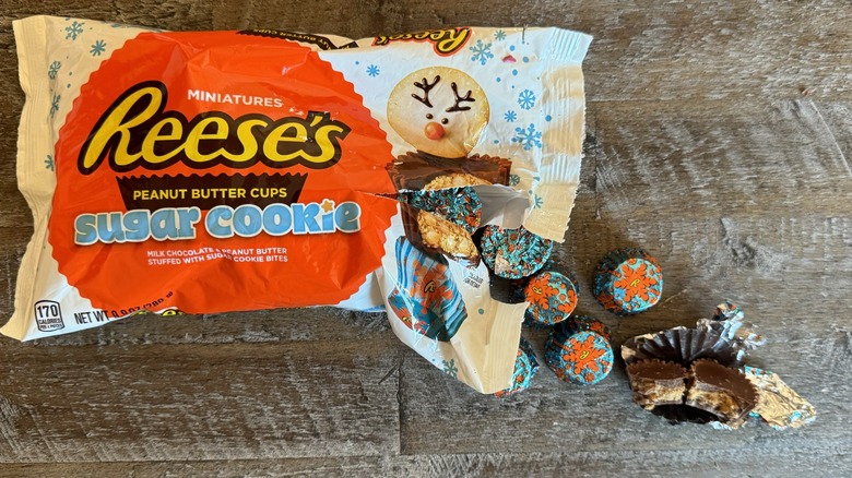 Reese's sugar cookie candy and bag on table