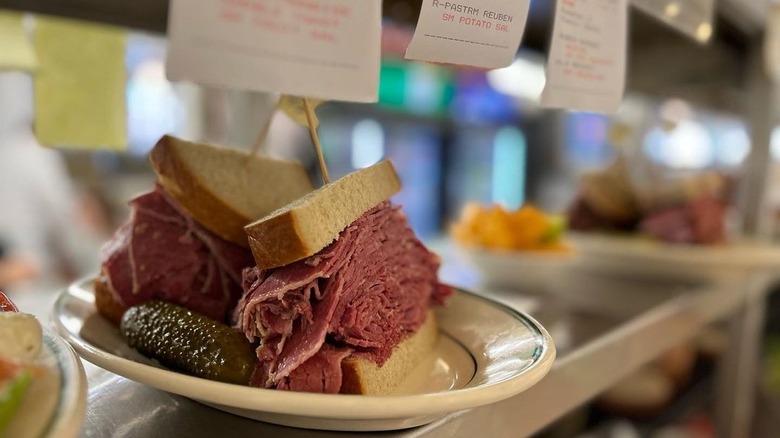 Famous Fourth Street pastrami sandwich