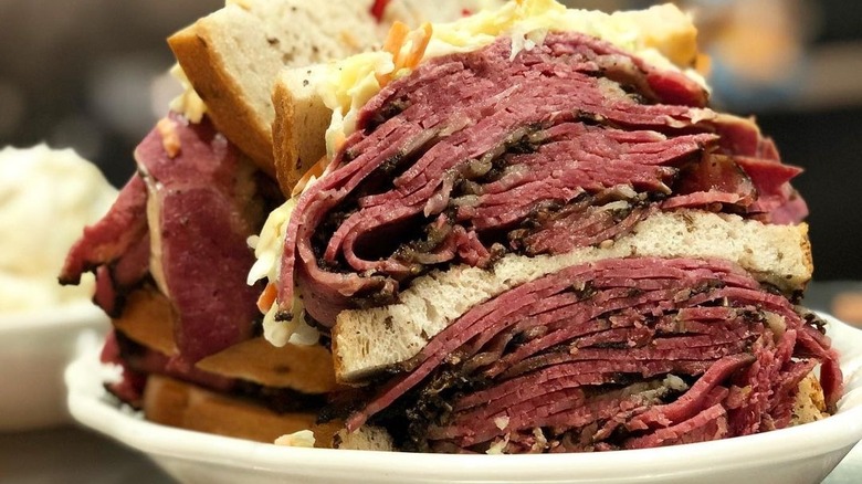 Kenny and Ziggy's pastrami sandwich