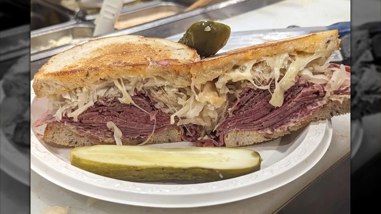 Loeb's NY Deli pastrami sandwich