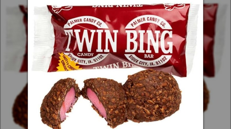Twin Bing candies open and wrapped