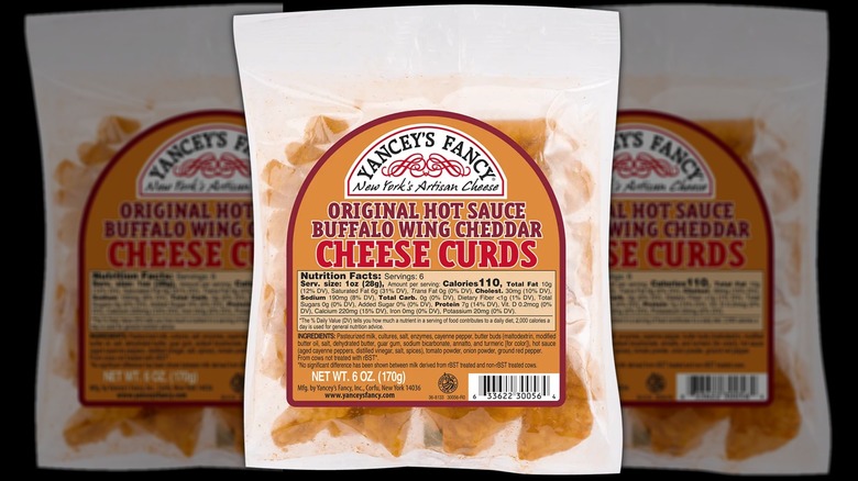 Bag of Yancey's Fancy Buffalo cheese curds