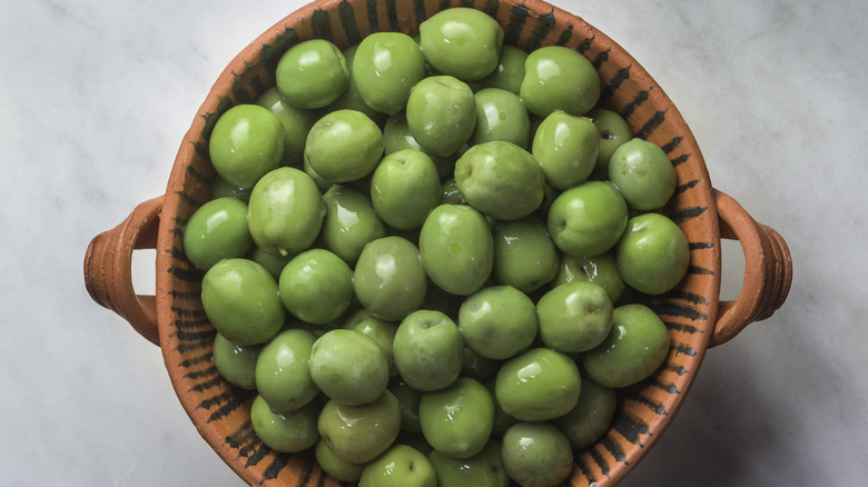 Olives in a basket
