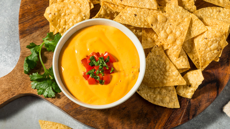 queso with tortilla chips