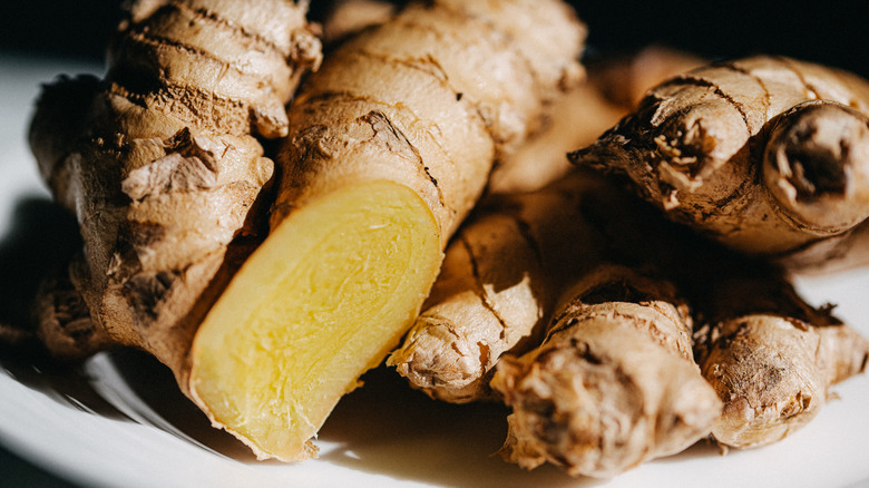 pieces of fresh ginger