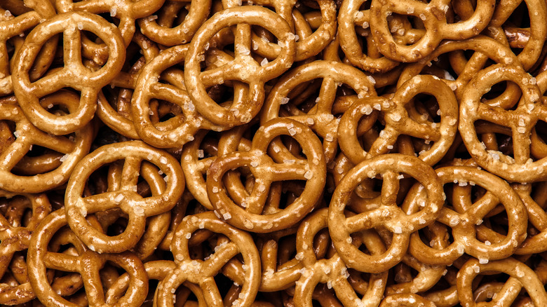 Pile of twisted pretzels