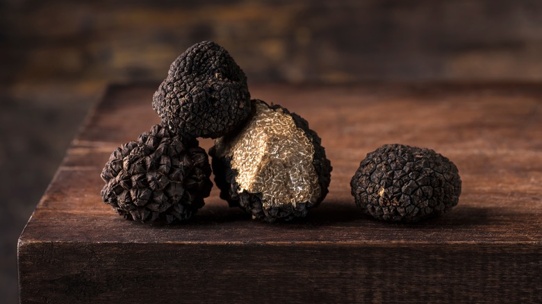 a few black truffles