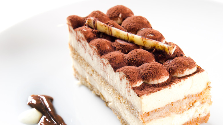 individual slice of tiramisu