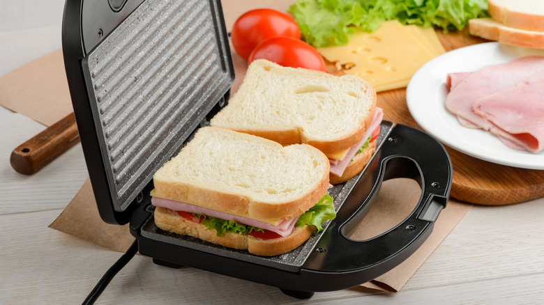 Panini press sandwiches