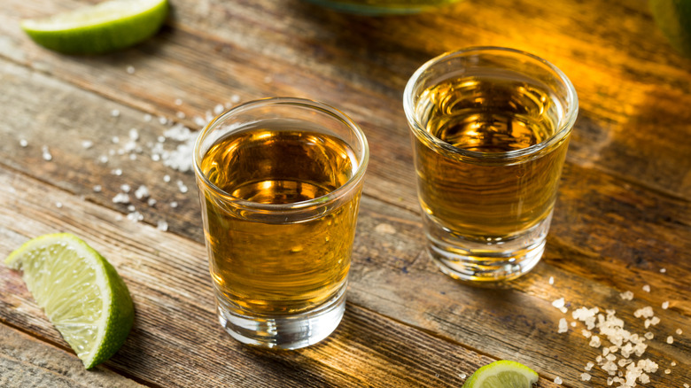 shots of tequila reposado