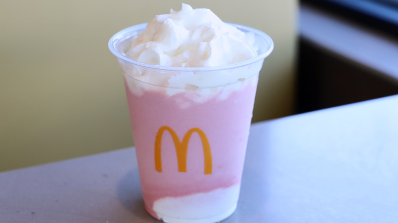 McDonald's strawberry shake