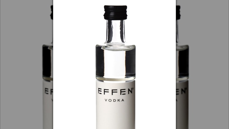 Bottle of EFFEN vodka on a white background