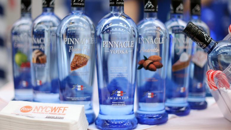 Pinnacle vodka on the shelf with other flavors