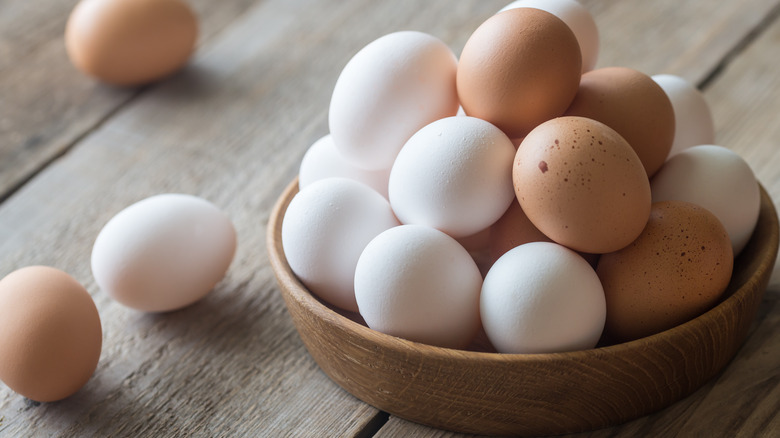 bowl of whole eggs