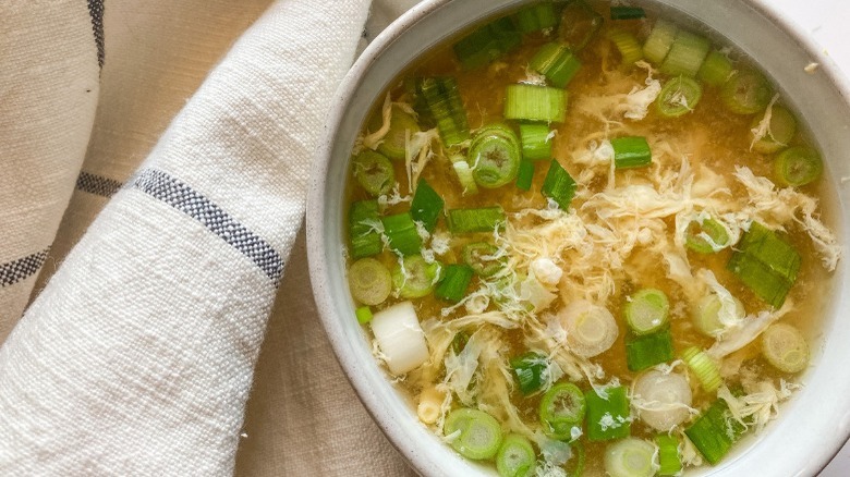 bowl of egg drop soup