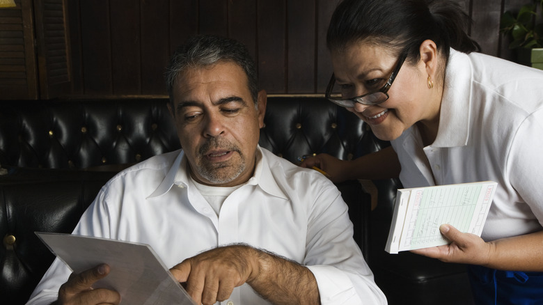 man ordering food