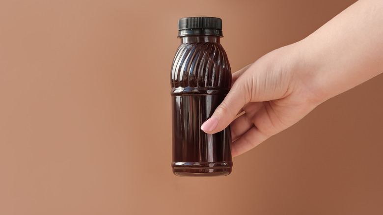 Coffee in plastic container