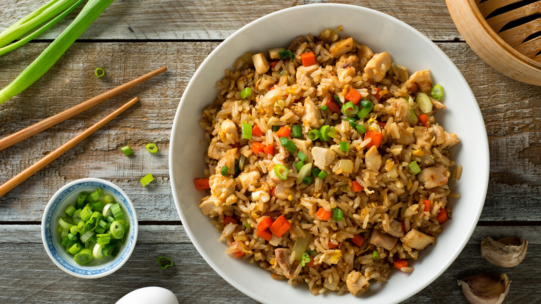 Fried rice in bowl