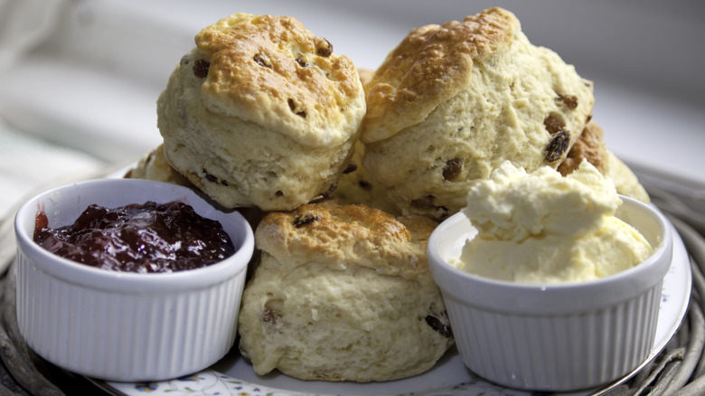 Scones with jam and clotted cream