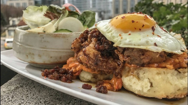 Fried Chicken Biscuit Pimento Cheese 