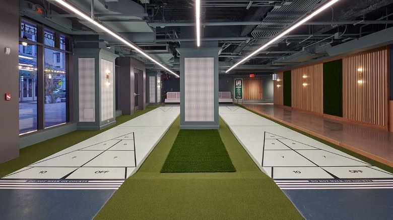 shuffleboard courts inside