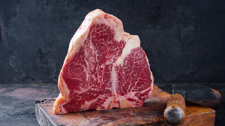 Dry aged wagyu porterhouse steak