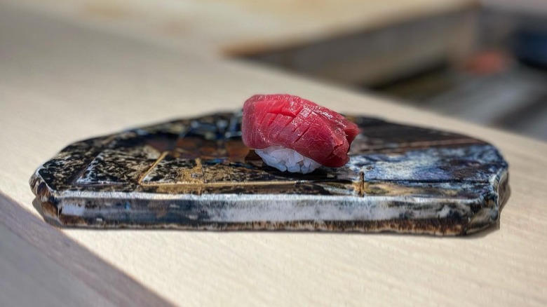 Wild tuna sushi roll at Kyōten, Chicago