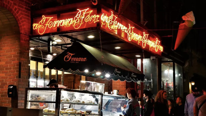 ferrara cafe gelato cart neon sign