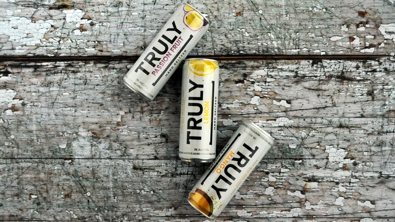 Cans of Truly hard seltzer