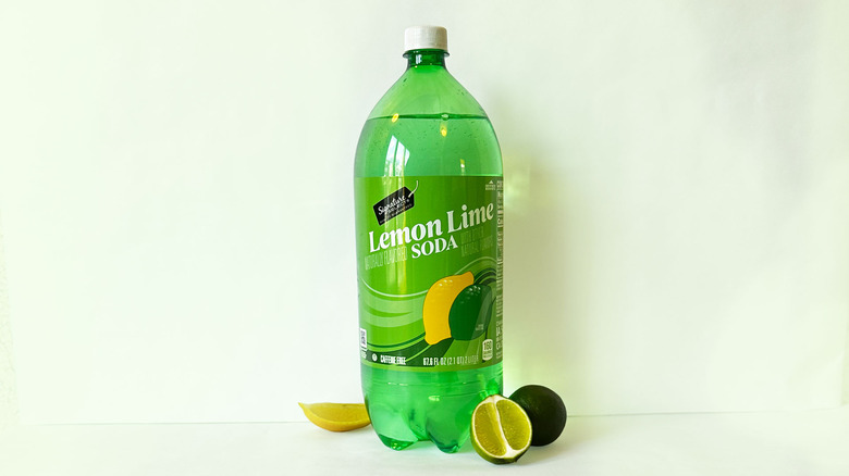 Lemon lime soda bottle