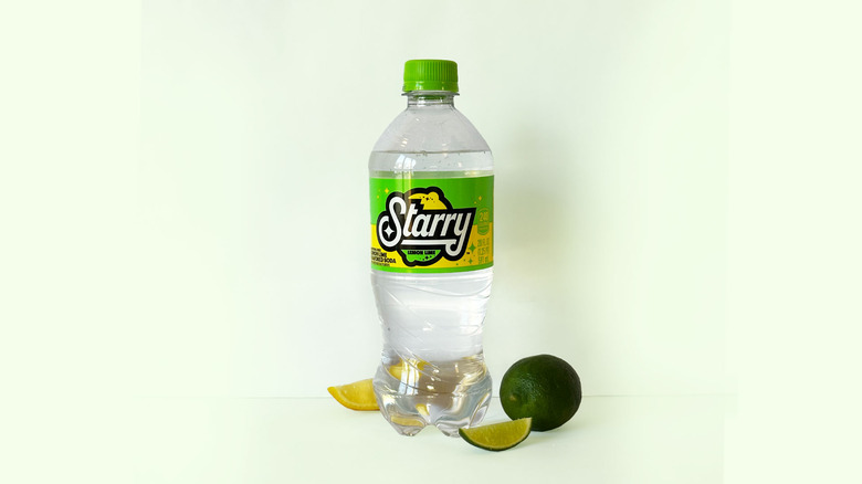 Starry lemon-lime soda bottle