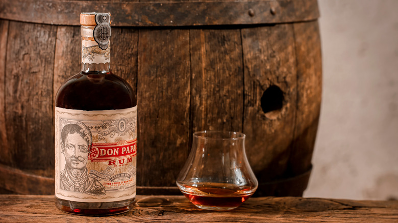 Don Papa rum bottle glass