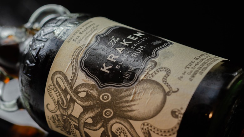 Kraken rum bottle