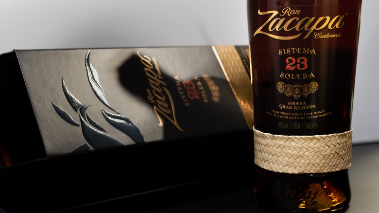 Ron Zacapa rum bottle